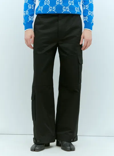 Gucci Drill Cargo Pants In Black