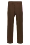 Gucci Casual Pants With Elastic Waist And Contrasting Side Band In Brown