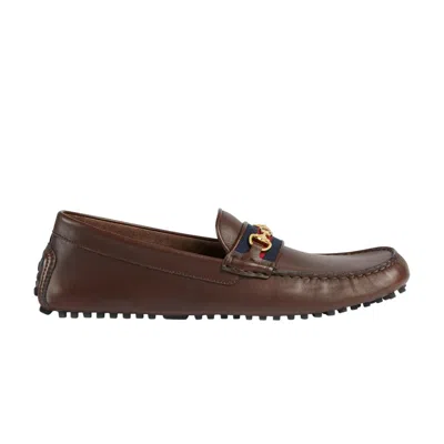 Pre-owned Gucci Driver 'horsebit - Brown' | Men's Size 12