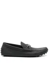 Gucci Horsebit Leather Driving Shoes In Black