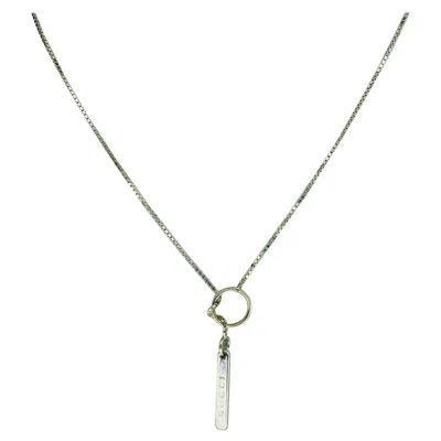 Pre-owned Gucci Drop Necklace 18k White Gold Italy