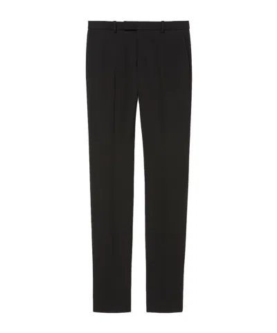 Gucci Dry Crêpe Wool Pant In Black