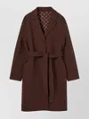 Gucci Dual Fabric Wool And Silk Coat In Brown