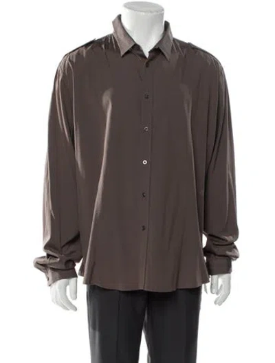 Pre-owned Gucci Duke Long Sleeve Shirt In Brown