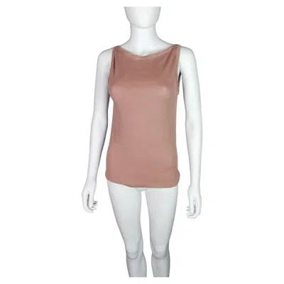 Pre-owned Gucci Dusky Pink Tank Top, Silk Blend