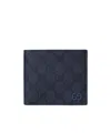 Gucci Dusty Blue Interior Gg Coin Wallet In Black