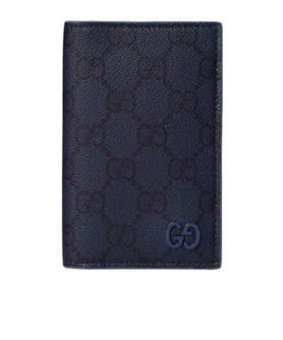 Gucci Dusty Blue Interior Gg Long Card Case