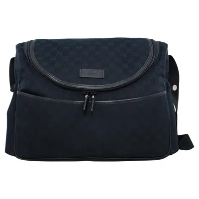 Pre-owned Gucci Early 2000s  Black Monogram Canvas Diaper Bag