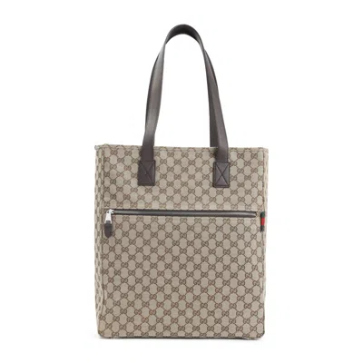 Gucci Ebony Brown Tote Bag In Gray