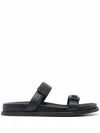 Gucci Almond Toe Leather Loafers With Metallic Hardware