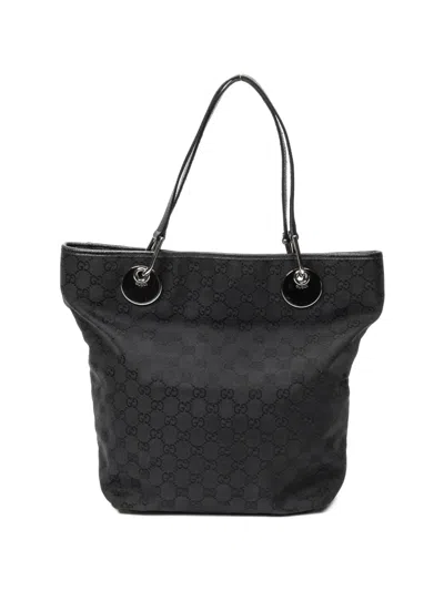 Pre-owned Gucci Eclipse Tote Bag In Black