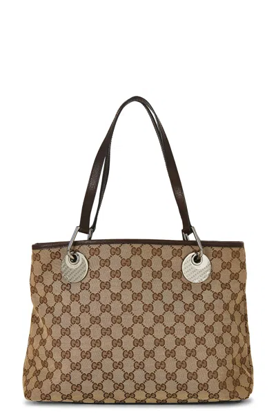Pre-owned Gucci Eclipse Tote Bag In Brown