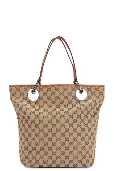 Pre-owned Gucci Eclipse Tote Bag In Sand