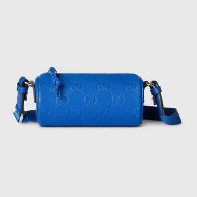 Gucci Edge Mini Cylinder Bag In Blue