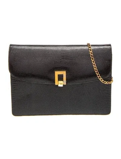 Pre-owned Gucci Eel Skin Shoulder Bag In Black