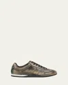 Gucci Leather Shift Sneakers Low Top Rubber Sole In Black