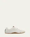 Gucci Elan Washed Leather Low-top Sneakers In White