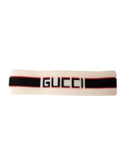 Pre-owned Gucci Elastic Sylvie Web Headband In Neutrals