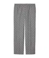 Gucci Gg Pied-de-poule Wool Leisure Pants In Gray