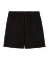 Gucci Men Printed Mesh Basketball Shorts In Black