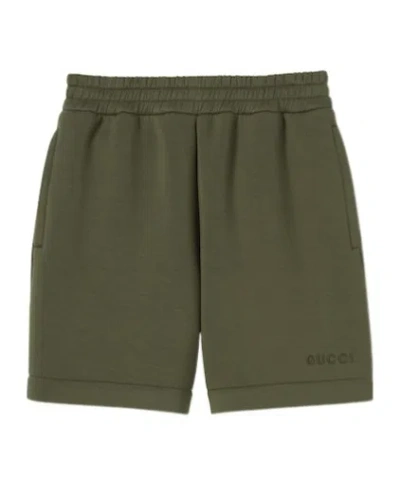 Gucci Elastic Waist Shorts In Green