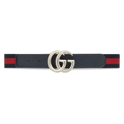 Gucci Kids' Elastic Web Belt In Blue