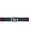 Gucci Elasticated Belt With Gg Buckle In Blu