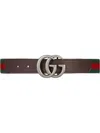 Gucci Elasticated Belt With Gg Buckle In Verde