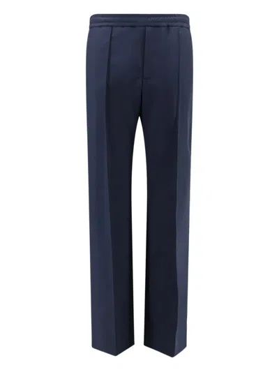 Gucci Technical Panama Sport Trousers Regular Fit In Blue