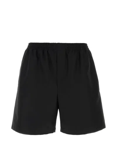 Gucci Mid Length Cotton Beach Bermuda Shorts In Black