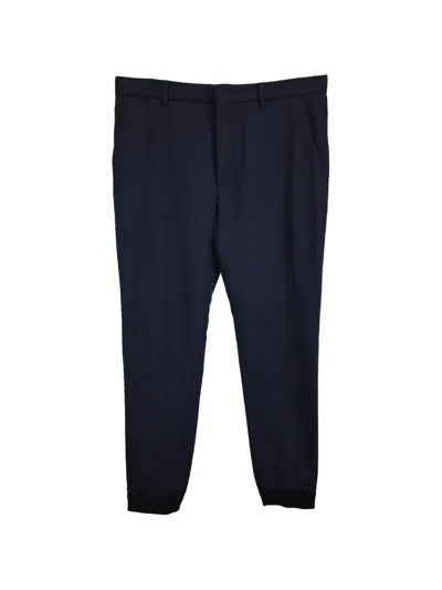 Pre-owned Gucci Elastic-hem Trousers In Blue