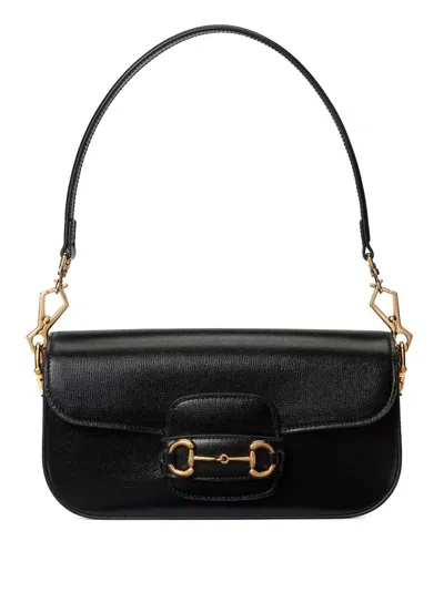 Gucci Elegant And Sophisticated: Black Leather Tote Handbag For Women