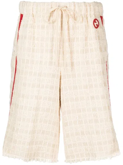 Gucci Elegant Ivory Cotton Bermuda Shorts From  For Women In White
