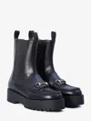 Gucci Horsebit Leather Chelsea Boots In Black
