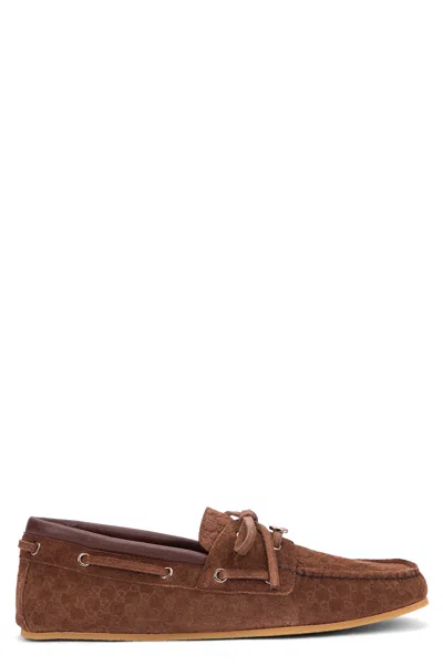 Gucci Elegant Suede Loafer Shoes For Women In Multi