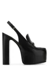 Gucci Mocassini Slingback Con Plateau E Morsetto In Black