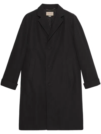 Gucci Elevate Your Look With This Timeless Cotton Blend Jacket For Men In Black