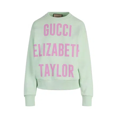 Pre-owned Gucci Elizabeth Taylor Sweatshirt 'green' | Women's Size S