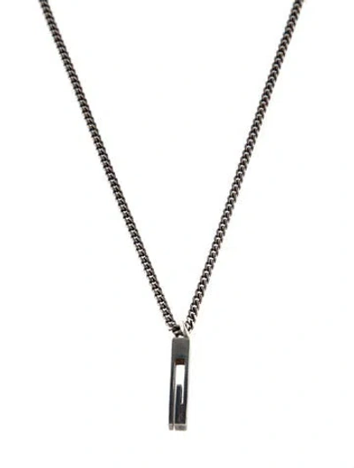 Pre-owned Gucci Elongated G Pendant Necklace, 19.5" In Multi