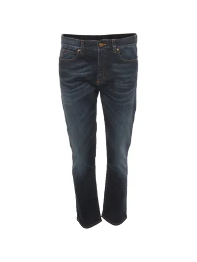 Pre-owned Gucci Embellished Boyfriend Jeans In Blue