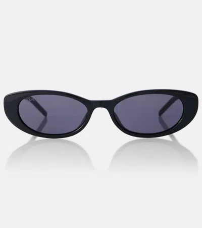 Gucci Embellished Cat-eye Sunglasses In Black