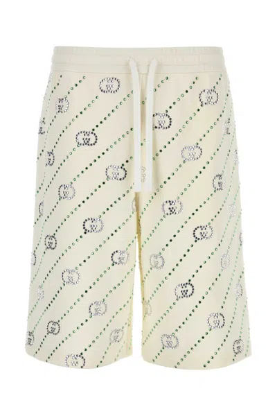 Gucci Embellished Cotton Bermuda Shorts