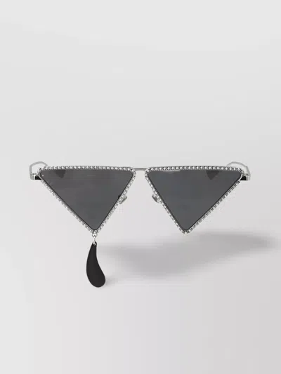 Gucci Embellished Frame Triangle Lens Sunglasses