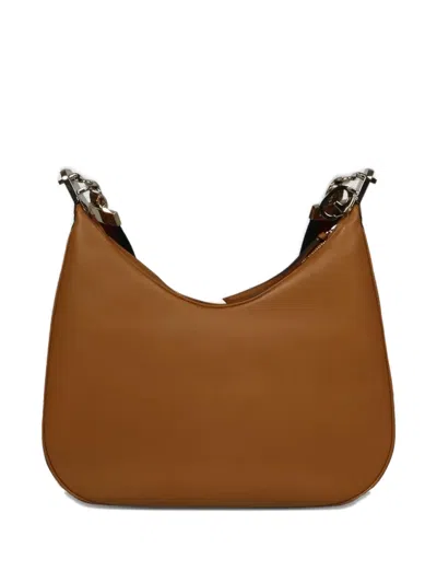 Gucci Embellished Leather Tote Bag In Brown