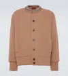 Gucci Embellished Ribbed-knit Wool Cardigan In Beige