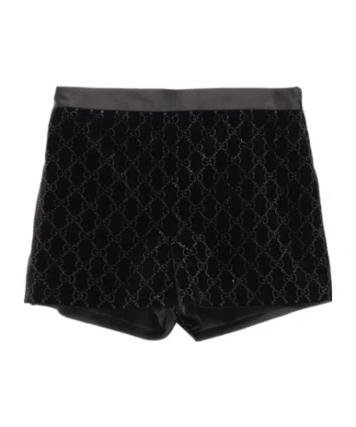 Gucci Embellished Shorts In Black