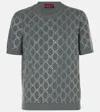 Gucci Gg Rhinestone-embellished Wool Jumper In Grey