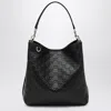 Gucci Small Gg Embossed Bucket Bag In Black