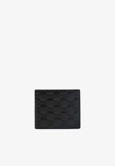 Gucci Emblem Bi-fold Wallet In Black