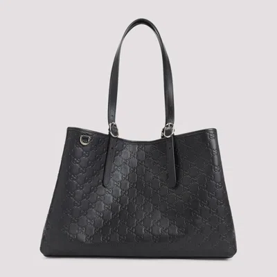Gucci Emblem Gg Tote Bag In Black